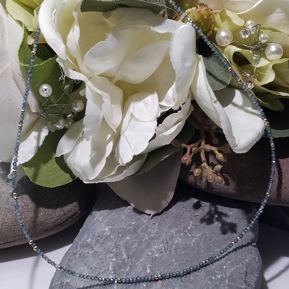 Natural Kyanite Gemstone Delicate Choker -Handmade